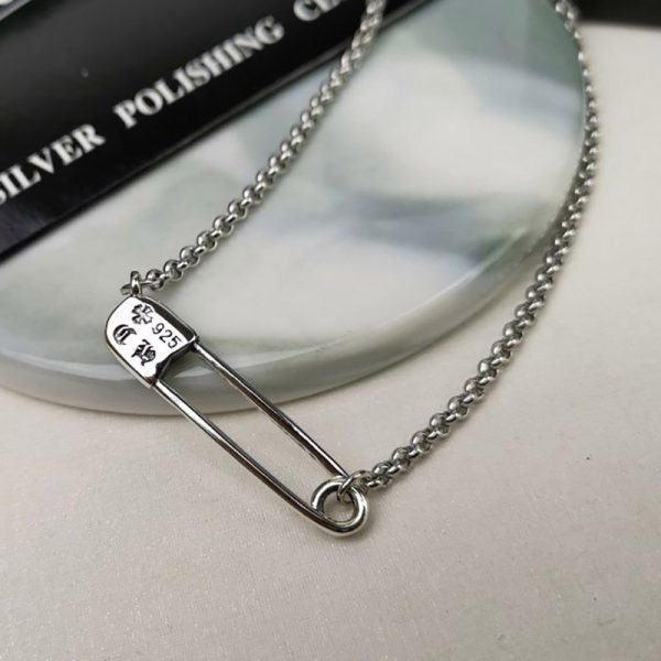 《大人気》クロムハーツ 安全ピン ネックレス コピー CH プラス Safety Pin 41cm Kur96573 - 画像 (9)