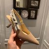 《大人気》ジャディオール スリングバックパンプス 偽物★ヒール6.5cm ブラウン テクニカルファブリック dep24544 - 画像 (6)