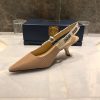 《大人気》ジャディオール スリングバックパンプス 偽物★ヒール6.5cm ブラウン テクニカルファブリック dep24544 - 画像 (7)