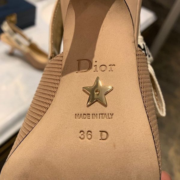 《大人気》ジャディオール スリングバックパンプス 偽物★ヒール6.5cm ブラウン テクニカルファブリック dep24544 - 画像 (8)