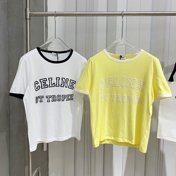 新作 大人気 セリーヌ サントロペコットンフロックTシャツ 偽物 2X774501F - 画像 (9)