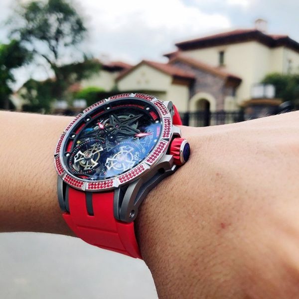 関税負担なしロジェデュブイ エクスカリバー スパイダーウラカン コピー 自動巻き レッド 47MM roo19202 - 画像 (6)
