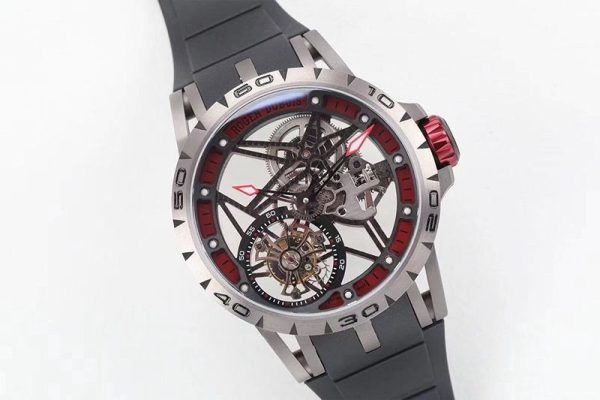 人気急上昇ロジェデュブイ 偽物 エクスカリバー スパイダー チタン 45MM roj01000 - 画像 (2)