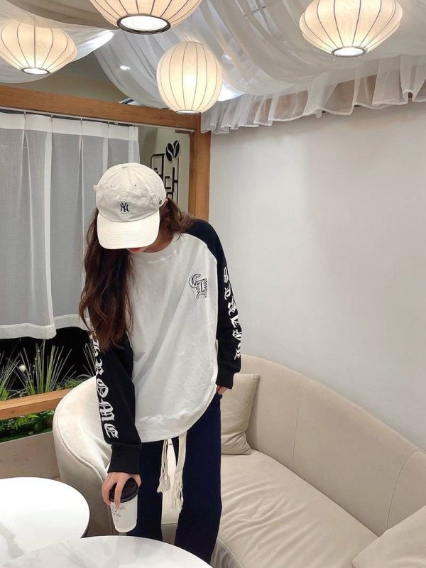 欲しい♡超限定♪クロムハーツ ロングＴシャツ 偽物 ホースシュー&スター ブラック Kum61331 - 画像 (9)