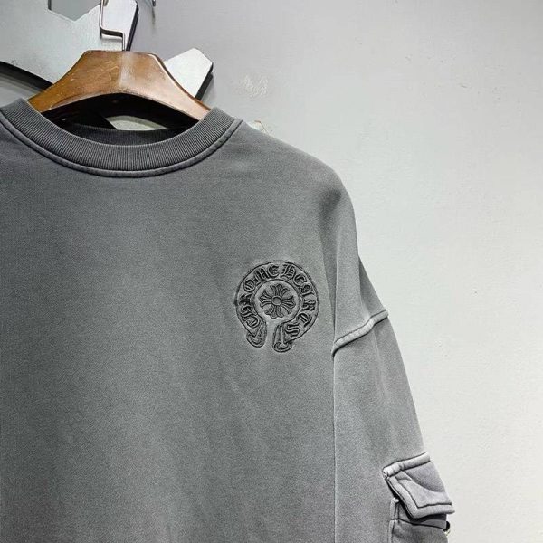 クロムハーツ ロングＴシャツ 偽物 ホースシュー&スター ブラック【追跡付】 Kus10523 - 画像 (3)