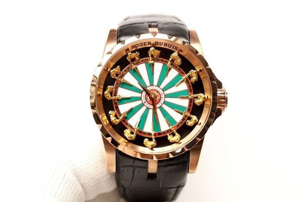 送料込ロジェデュブイ ナイツ オブ ザ ラウンドテーブル コピー ダマスカス ブラック 45MM roy07801 - 画像 (2)