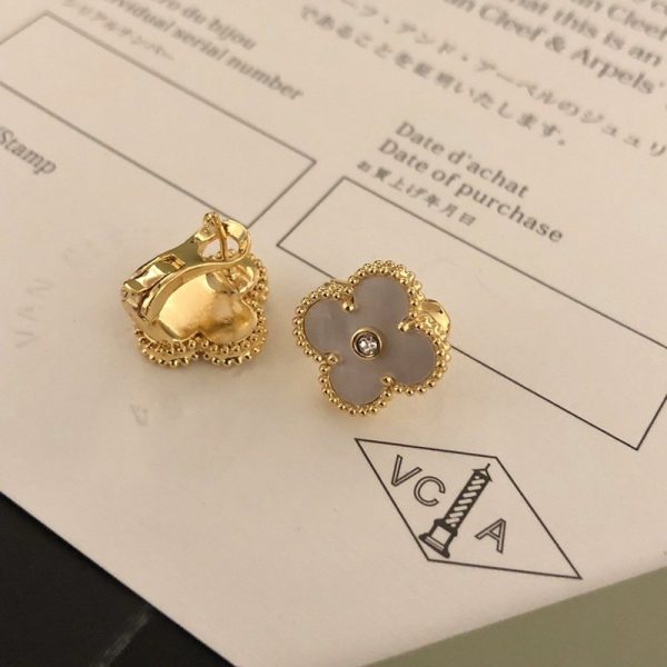 可愛い ヴァンクリーフ&アーペル イエローゴールドピアス コピー イヤリング vao38051 - 画像 (3)
