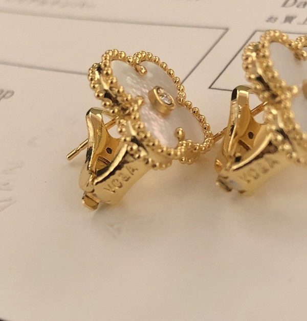 可愛い ヴァンクリーフ&アーペル イエローゴールドピアス コピー イヤリング vao38051 - 画像 (6)