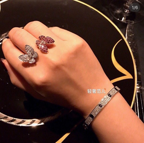 欲しい♡超限定♪ヴァンクリーフ&アーペル ドゥ パピヨン アントレ レ ドア リング vax90030 - 画像 (4)