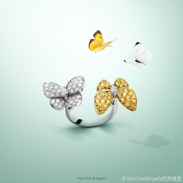 欲しい♡超限定♪ヴァンクリーフ&アーペル ドゥ パピヨン アントレ レ ドア リング vax90030 - 画像 (8)