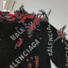 バレンシアガ Destroyed スモール クルーネック 偽物★ウールニットウェア★グレー、ブラック＆レッド 662528T16035963 - 画像 (3)