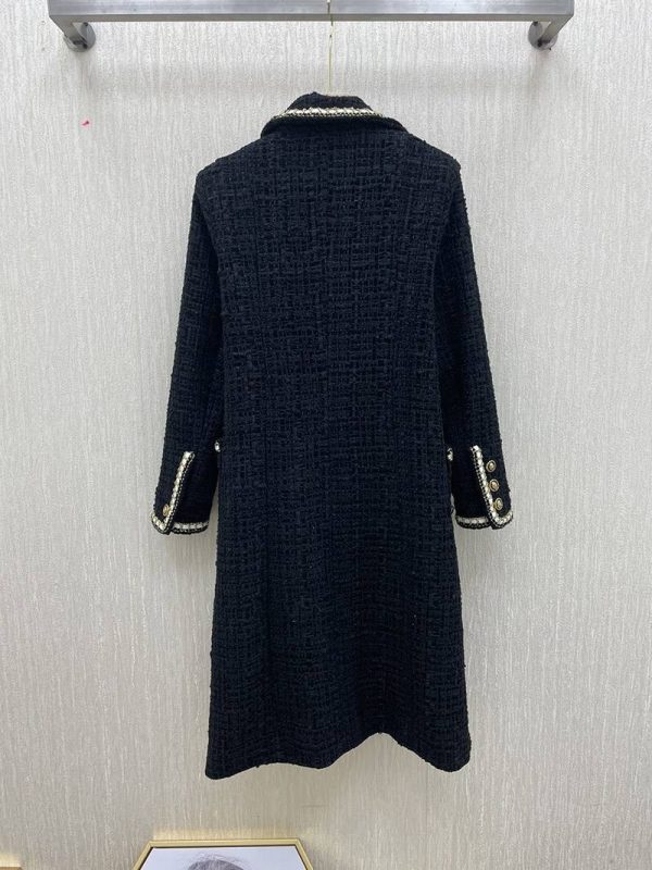 大人気！☆シャネル☆ 上品♪ RECAP ツイードダブルコート/ブラック shs43689 - 画像 (7)