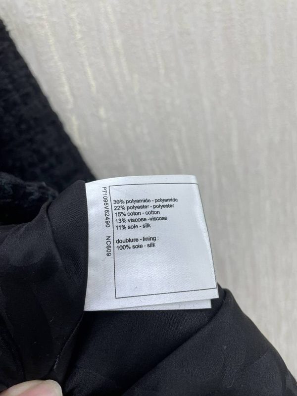 大人気！☆シャネル☆ 上品♪ RECAP ツイードダブルコート/ブラック shs43689 - 画像 (9)