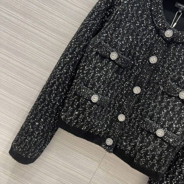 《21AW》シャネル カーディガン 偽物ボタン COCO ロゴ shk79145 - 画像 (5)