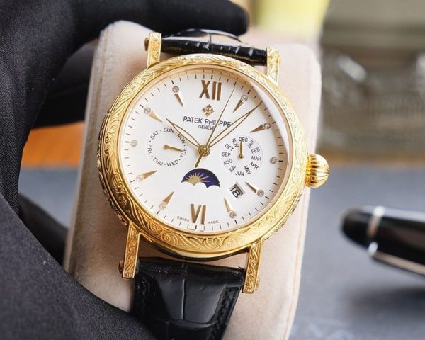 秋冬新作パテックフィリップ コピー グランドコンプリケーション レリーフ腕時計 2色 約42mm pai50451 - 画像 (3)