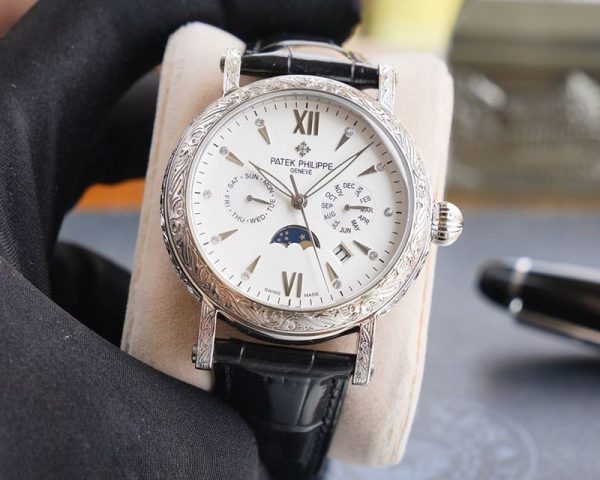 21AW新作パテックフィリップ 偽物 グランドコンプリケーション レリーフ腕時計 2色 約42mm paq31008 - 画像 (4)