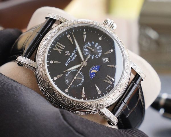 21AW新作パテックフィリップ 偽物 グランドコンプリケーション レリーフ腕時計 2色 約42mm paq31008 - 画像 (6)