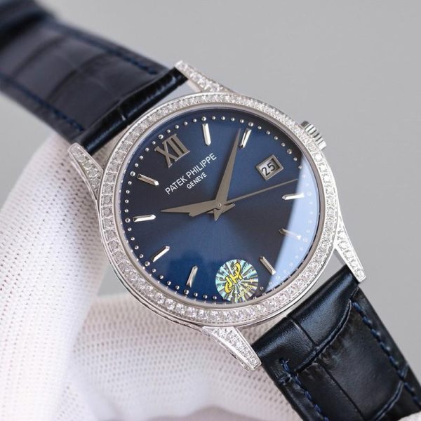 追跡付き発送パテックフィリップ カラトラバ 偽物 3色 約38.0mm 5297G001 - 画像 (5)