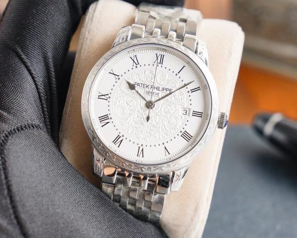 希少色パテックフィリップ カラトラバ 偽物 レリーフ腕時計 3色 約40.0mm paq04122 - 画像 (2)