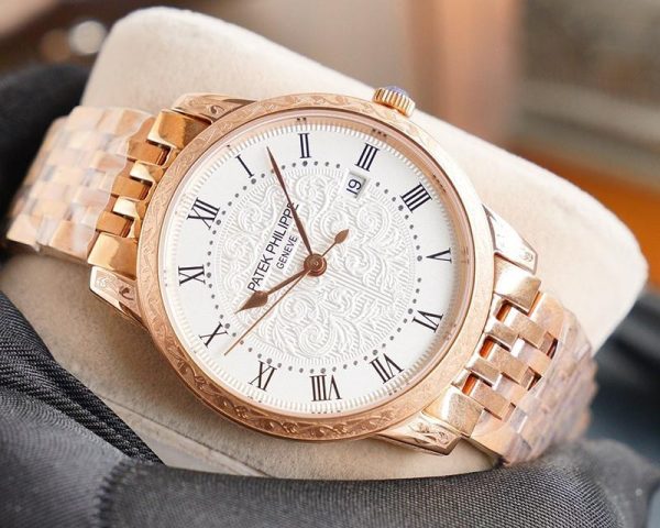 希少色パテックフィリップ カラトラバ 偽物 レリーフ腕時計 3色 約40.0mm paq04122 - 画像 (4)