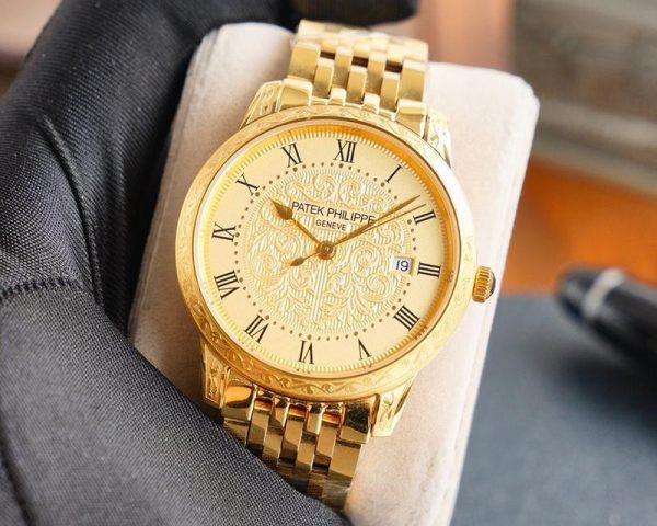 希少色パテックフィリップ カラトラバ 偽物 レリーフ腕時計 3色 約40.0mm paq04122 - 画像 (5)