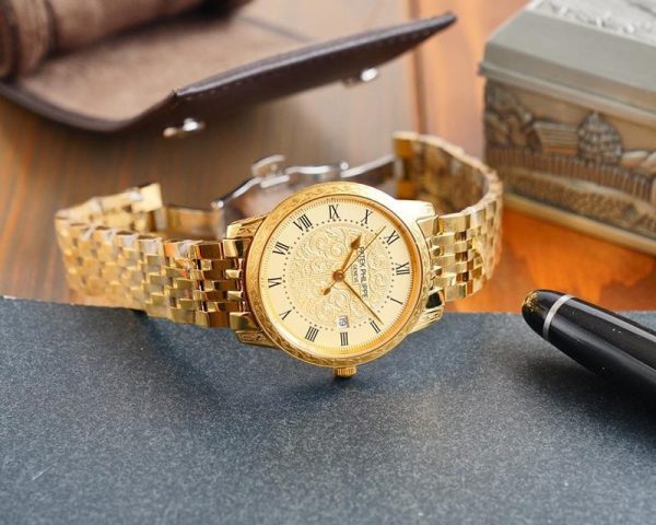 希少色パテックフィリップ カラトラバ 偽物 レリーフ腕時計 3色 約40.0mm paq04122 - 画像 (7)