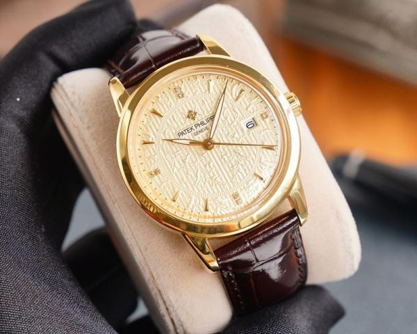 ☆超人気☆パテックフィリップ 偽物 カラトラバ レリーフ腕時計 約40.0mm paj12542 - 画像 (4)