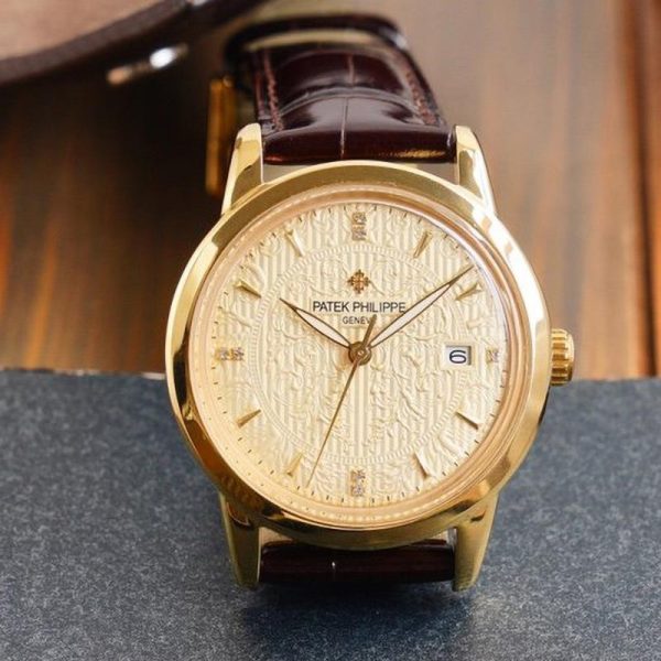 ☆超人気☆パテックフィリップ 偽物 カラトラバ レリーフ腕時計 約40.0mm paj12542 - 画像 (5)