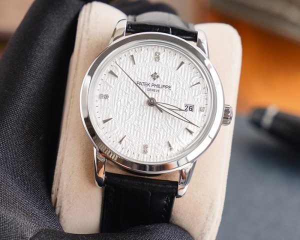 ★日本!!人気！パテックフィリップ 偽物 カラトラバ レリーフ腕時計 2色 約40.0mm pab95549 - 画像 (6)