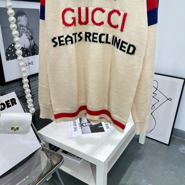 目を惹くカラー グッチ 100周年 セーター ウール コピー トップス ロゴ プレタ gur83620 - 画像 (6)
