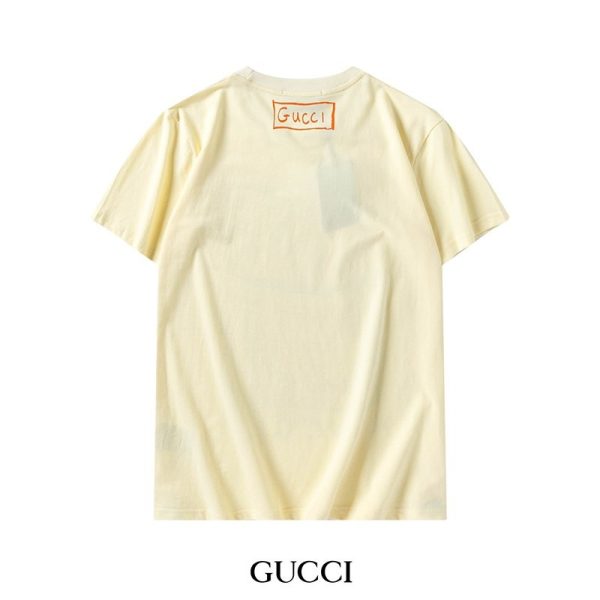 目を惹くカラー グッチ コットン Tシャツ 偽物 半袖 ロゴ guq72551 - 画像 (2)