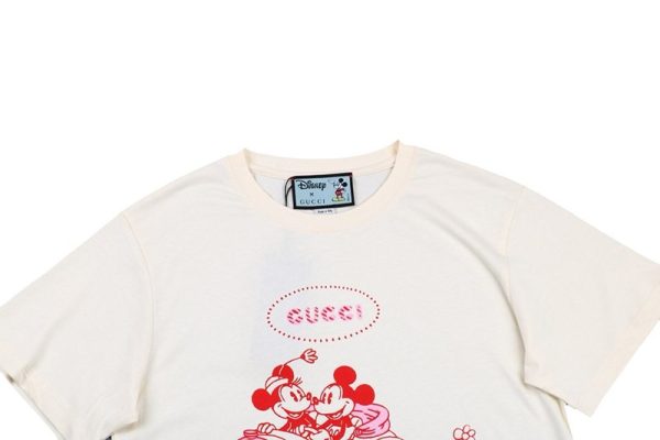 欲しい♡超限定♪グッチ コットン Tシャツ 偽物 半袖 ロゴ gux71179 - 画像 (2)