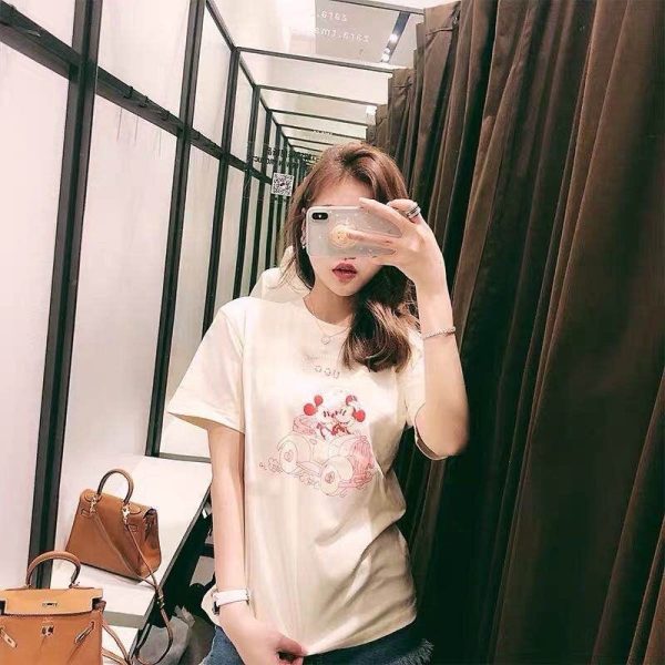 欲しい♡超限定♪グッチ コットン Tシャツ 偽物 半袖 ロゴ gux71179 - 画像 (10)