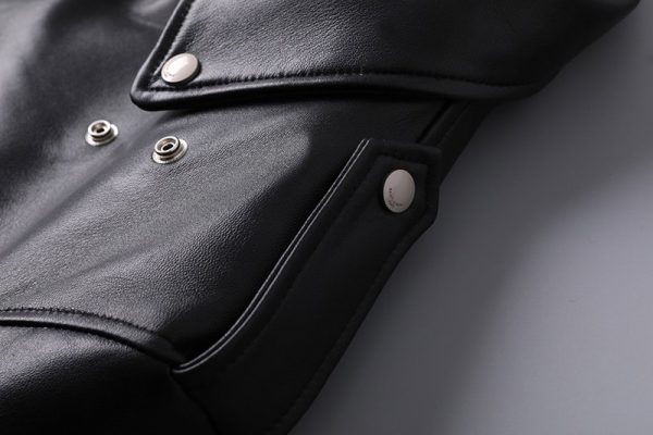 目を惹くカラーサンローラン 偽物 デニムスタイル ボタンジャケット スムースレザー Sau84153 - 画像 (4)