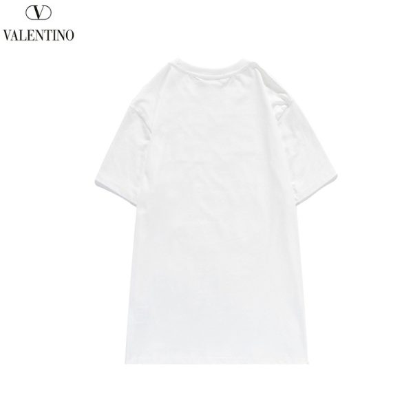 関税込ヴァレンティノ Tシャツ 偽物 VLTN コットンロゴ Tシャツ 2色 Vua65573 - 画像 (2)