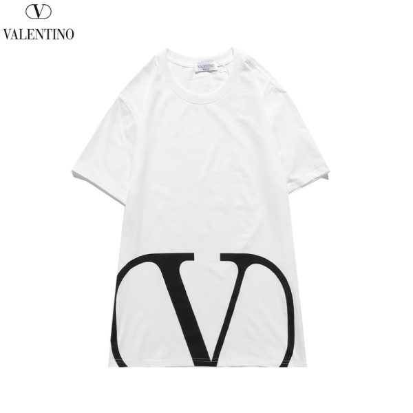 関税込ヴァレンティノ Tシャツ 偽物 VLTN コットンロゴ Tシャツ 2色 Vua65573 - 画像 (3)