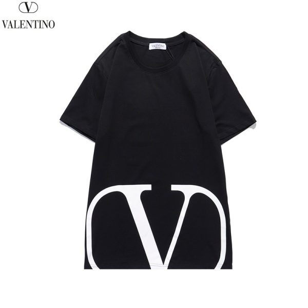 関税込ヴァレンティノ Tシャツ 偽物 VLTN コットンロゴ Tシャツ 2色 Vua65573 - 画像 (5)