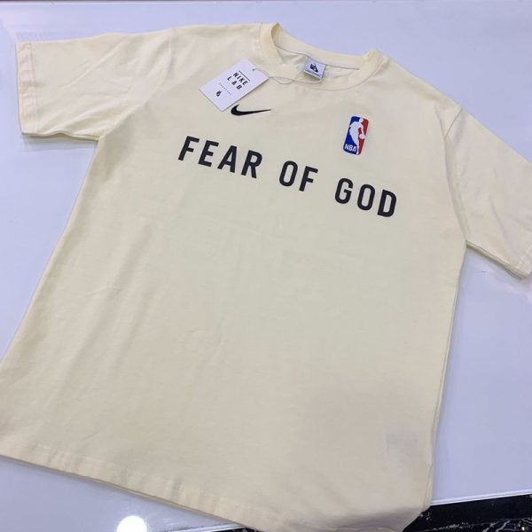 《大人気》フィアオブゴッド ナイキ NBA コラボ Tシャツ コピー ベージュ fif38545 - 画像 (9)