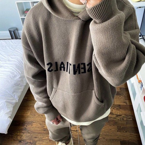【日本未発売】フィアオブゴッド 偽物 エッセンシャルズ ニットフーデッドジャンパー fit99438 - 画像 (4)