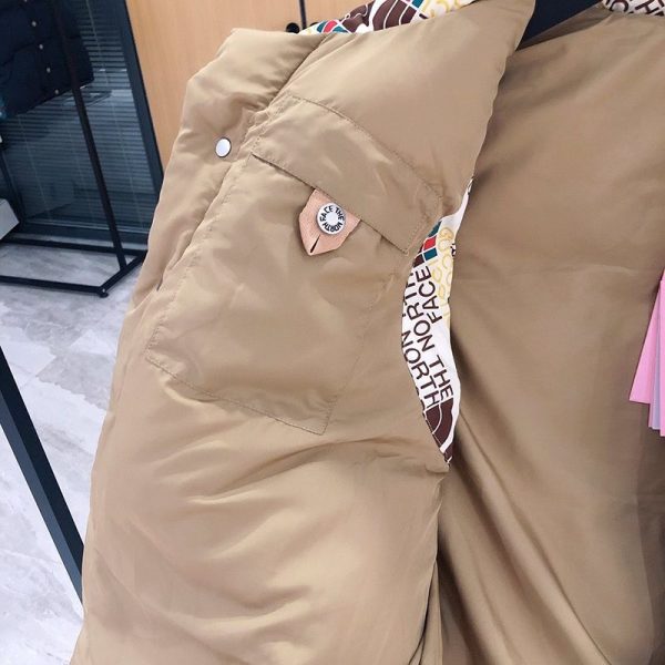 超希少！グッチ×ノースフェイス モノグラム ダウン ベスト偽物 gud87531 - 画像 (8)