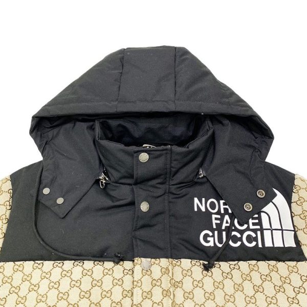 目を惹くカラー グッチ×ノースフェイス◆コラボ ダウン ジャケット GG ロゴ guy82460 - 画像 (3)