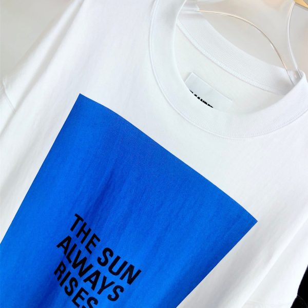 一目惚れ♪ジルサンダー Tシャツ 偽物 ロゴ プリント コットン 送関込み 2色 Jib98301 - 画像 (6)