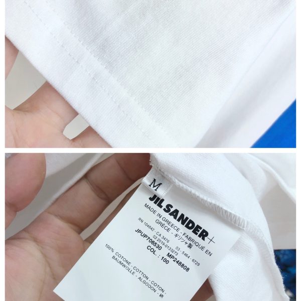 一目惚れ♪ジルサンダー Tシャツ 偽物 ロゴ プリント コットン 送関込み 2色 Jib98301 - 画像 (9)