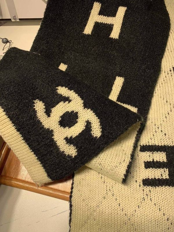 セール新作 大人気 シャネル ロゴカシミヤマフラーコピーストール ニットにあう shy41450 - 画像 (7)