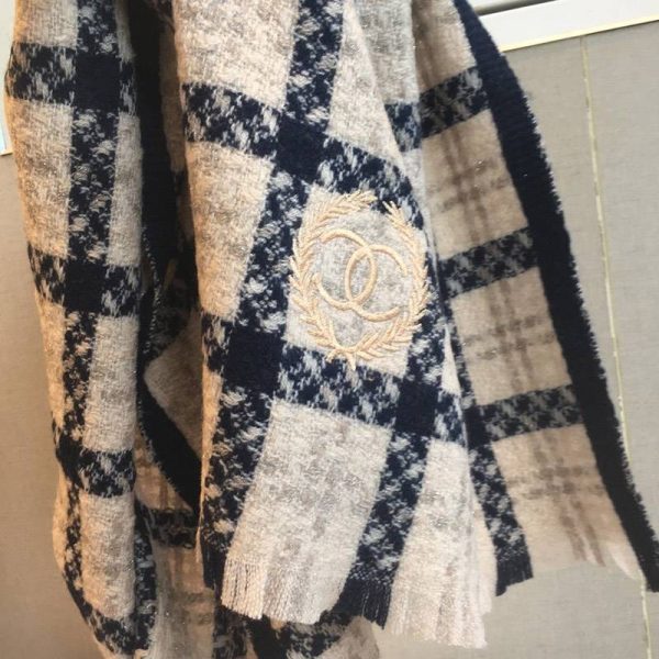 21-22AW シャネル★肌触り最高なフリンジカシミヤストール shz11332 - 画像 (7)