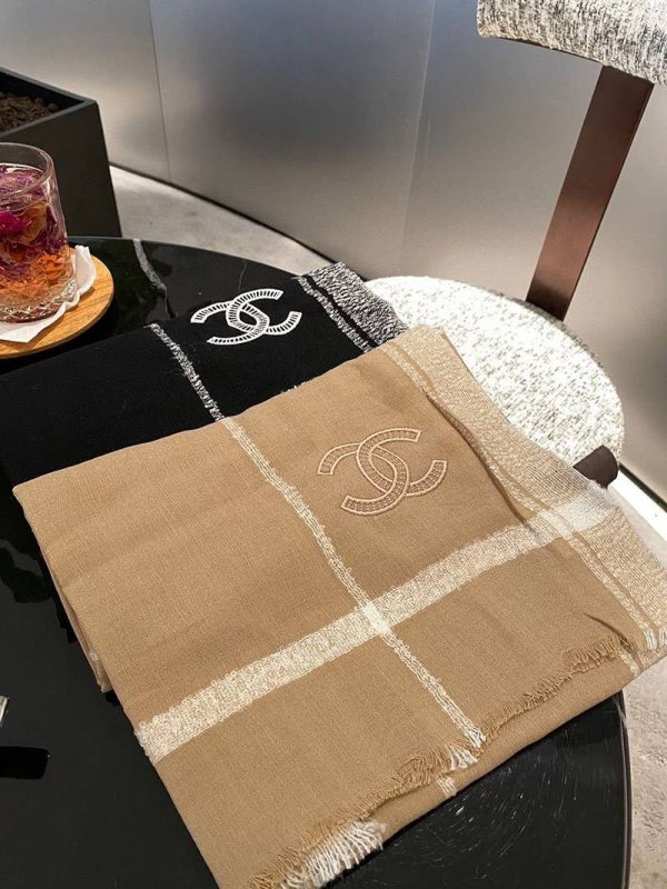21AW 定番人気 シャネル ストール ウール偽物 シルク カシミヤ CC shl82275 - 画像 (3)