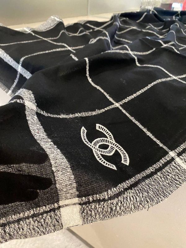 21AW 定番人気 シャネル ストール ウール偽物 シルク カシミヤ CC shl82275 - 画像 (7)