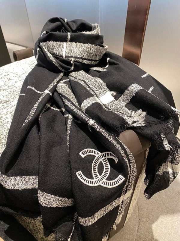 21AW 定番人気 シャネル ストール ウール偽物 シルク カシミヤ CC shl82275 - 画像 (8)