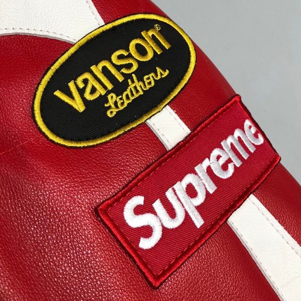 21AW新作シュプリーム 偽物 革のジャケット  Vanson Leather Bones Jacket She85383 - 画像 (6)
