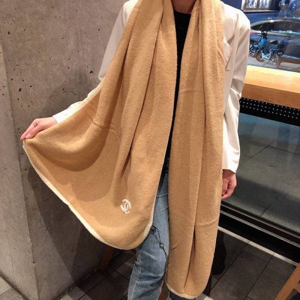 超話題!シャネル カシミヤ ニット スカーフ スカーフ・ストール shu27337 - 画像 (3)